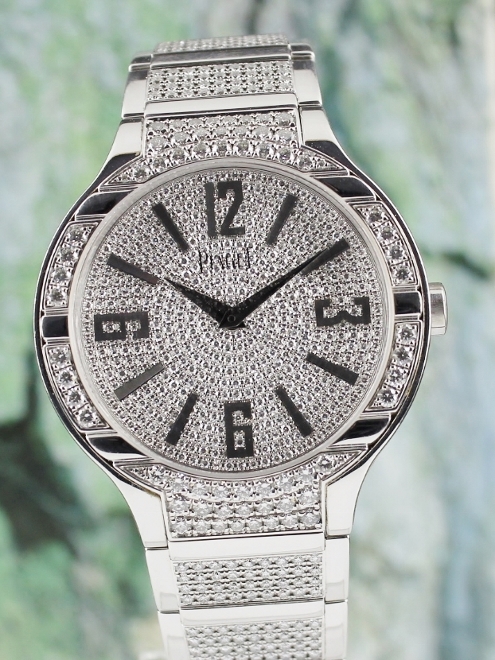 (image for) 100% ORIGINAL PIAGET POLO 18K WHITE GOLD FULL DIAMOND 40MM AUTOMATIC / G0A36226